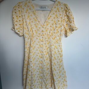Ever New Yellow Floral Mini Dress